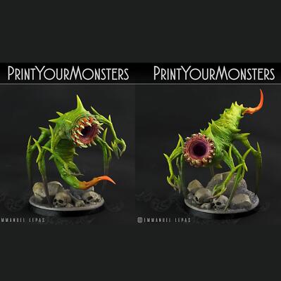 3D Printed Print Your Monsters Void Tyrant Worms Subterranean Terrors 28mm -