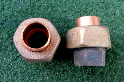 Lot Of Two Nibco U733-1/2 Cast Copper Union C x C 1/2''