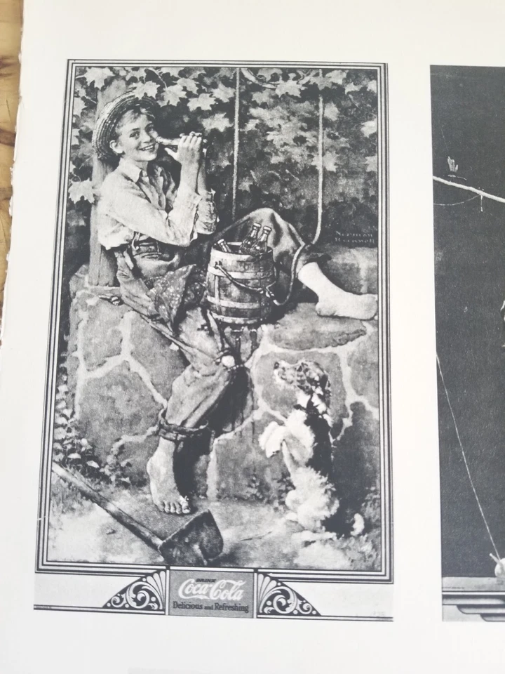 CALENDARIOS, CRUZ ROJA Y PHIL EL VIOLINISTA DE ROCKWELL.DE COLECCIÓN 17" X 12" PLACA DE LIBRO*RCK1 Foto 3 de 4