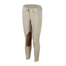Avery Natural Rise Front Zip Breech - Sand - Girls