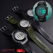 Waterproof Mens Digital Sports Watchs Military Luminous LED Backlight Wristwatch