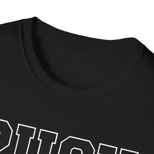 Unisex Softstyle Black Letter/White PUSH T-Shirt - Picture 4 of 5