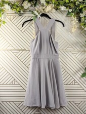 LULU'S Women's Grey Gray Halter Neckline Flowy Sleeveless Dress Size XS