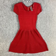 Julian Taylor Dress Women's Small A-Line Red Acrylic Blend S