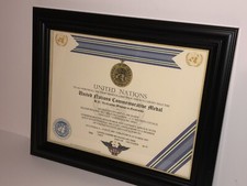 U.N. VERIFICATION MISSION IN GUATEMALA COMMEMORATIVE MEDAL CERTIFICATE ~ Type 1