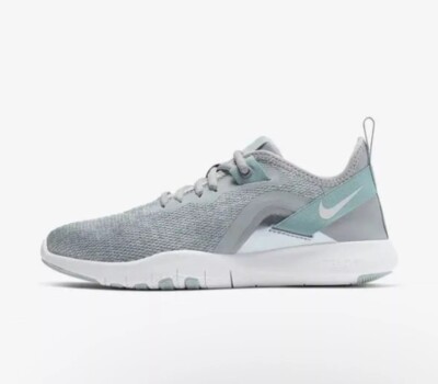 Nike Flex Trainer 9 Wolf Grey Platinum Blue Women Size 9.5 / Men 8 AQ7491-007