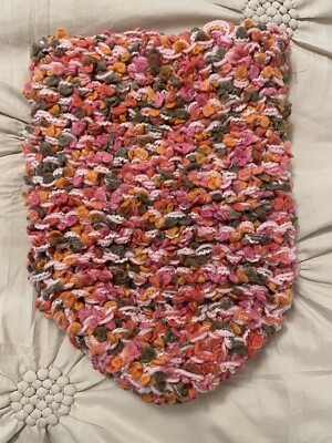 Knit Handmade Crochet Pink Orange Baby Cocoon Photoshoot Newborn Photos Prop