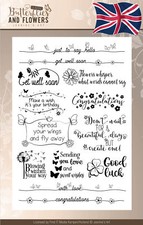 Butterflies Saying Find It Trading Jeanines Art Clear Rubber Stamp Set JACS10010