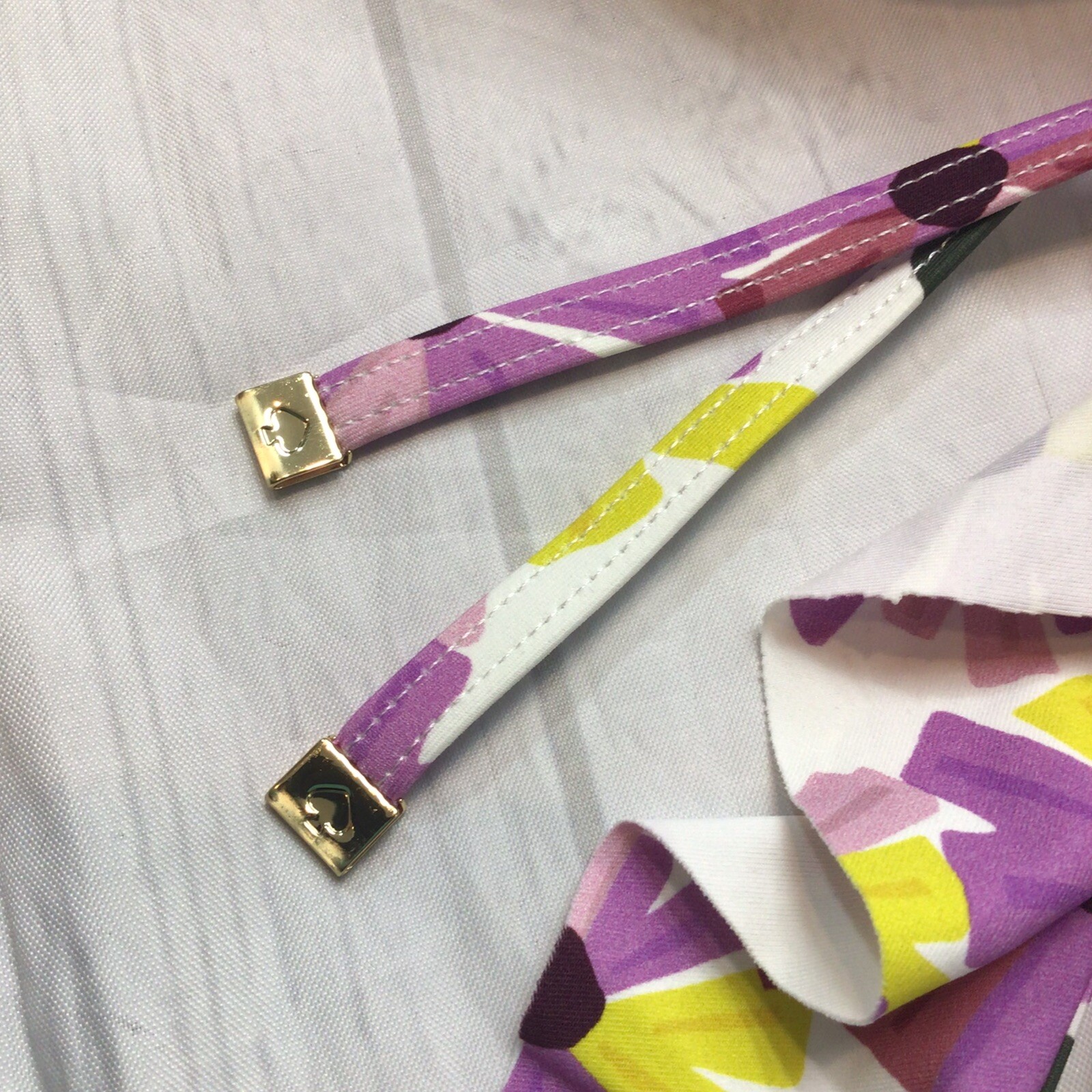 2pc Kate Spade White Floral Cruise Convertible Ruffle Bikini Set Size Large thumbnail 11