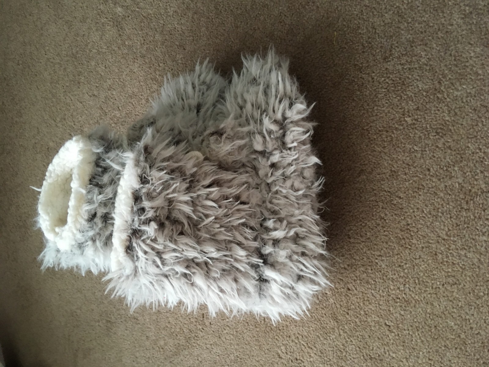 SAOLA PANTOFOLE STIVALETTI NUOVI SENZA ETICHETTE MORBIDE MORBIDE GRIGIE CON SUOLA ANTISCIVOLO TESTURIZZATA 1 3