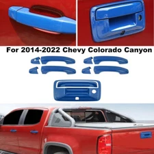 5pcs Door Handles Cover+ Rear Tailgate Trims Decor For 14+ Chevy Colorado Canyon