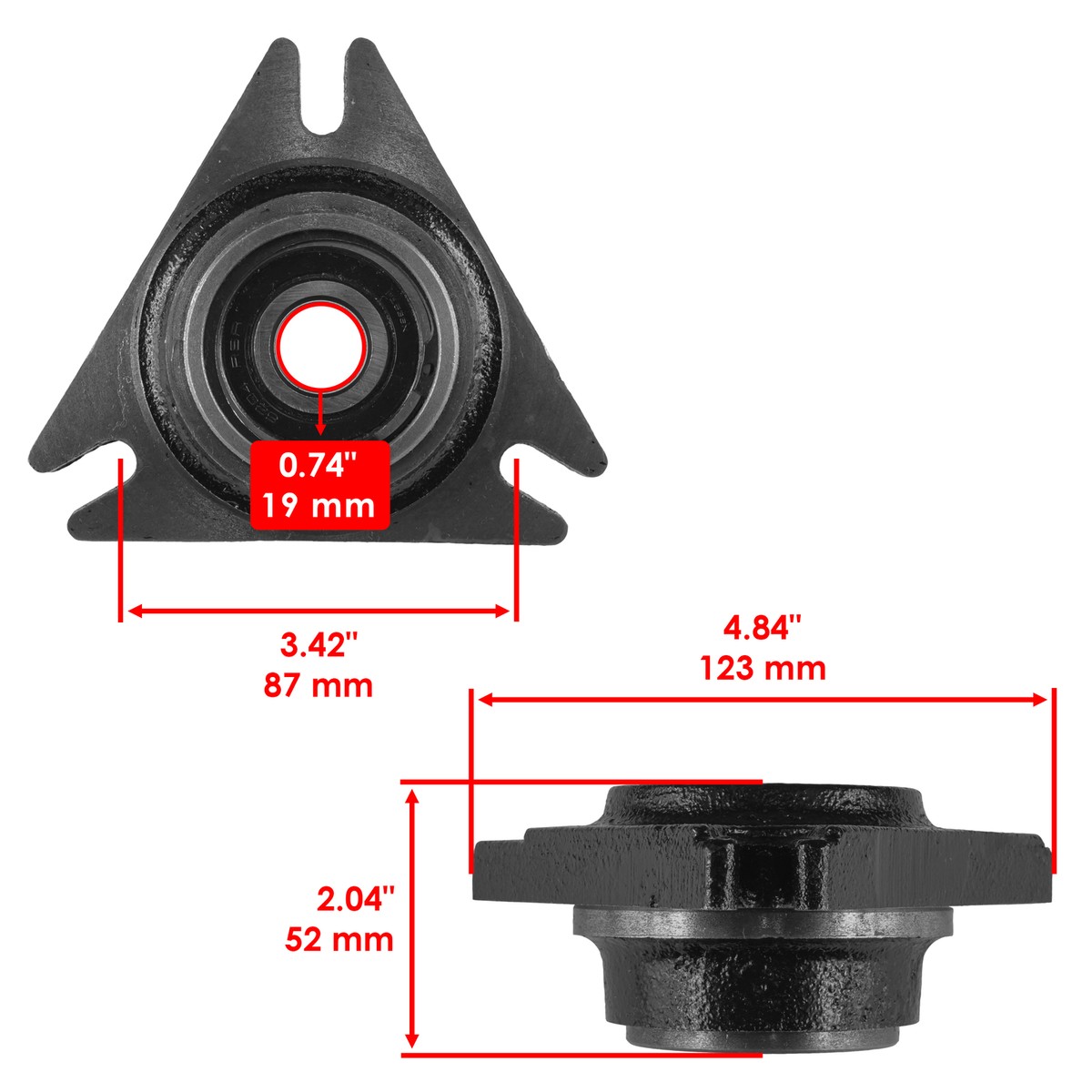Kit De 2 Sellos De Husillo Caltric M85699 Para John Deere 1025R 3033R Z945M - Junta 36.6x52.2mm