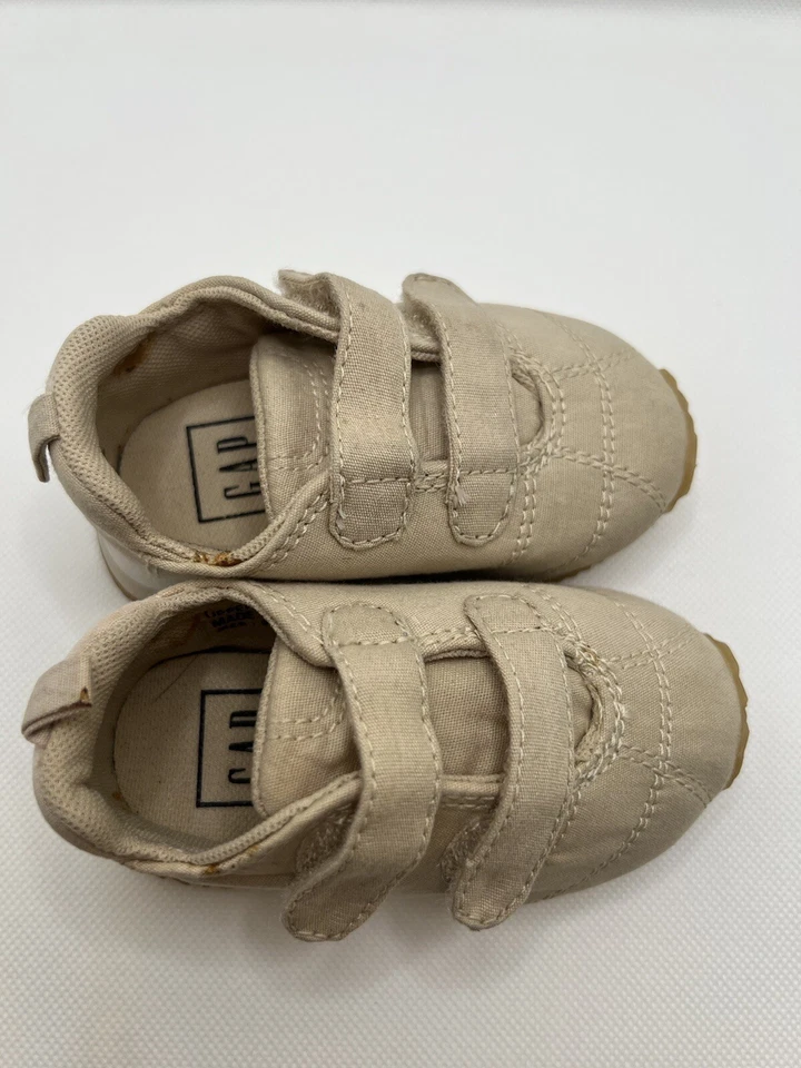 babyGap холст кроссовки обувь для ребенка размер 3 новый бежевый цвет - Изображение 4 из 4