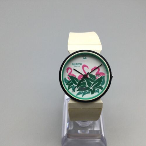Vtg Armitron Awatch Flamingo Watch Women 31mm Green Pink Date New Battery - Picture 2 of 15