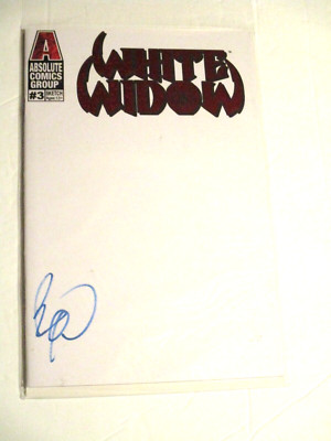 WHITE WIDOW #3 BLANK SKETCH UP ART SS SIGNED BENNY POWELL ABSOLUTE W/COA E69