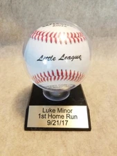 Baseball Holder Display Case.Free Personalized Plaque Included - Trophy Home Run