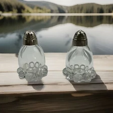 VTG IMPERIAL CANDLEWICK GLASS SALT & PEPPER SHAKERS NO CHIPS OR CRACKS