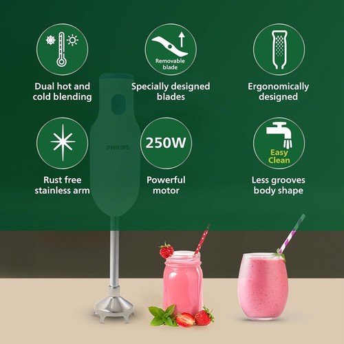 Philips Hl1655/00 Mixeur Blender Puissant 250W sans Rouille Acier Bras Mural - Bild 2 von 7