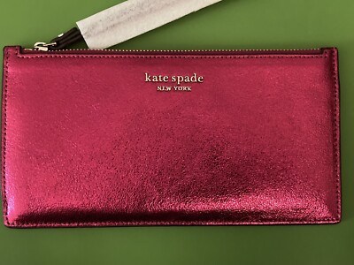 New Kate Spade Spencer metallic Pink Leather phone Free