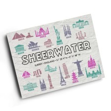 A4 PRINT - Sheerwater, Surrey, England - World Landmarks