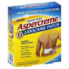 Aspercreme Odor-Free Maximum Strength Fast Acting Lidocaine Patch 5 Ct Pack of 3