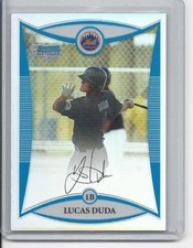 LUCAS DUDA 2008 BOWMAN CHROME PROSPECTS METS PROSPECT REFRACTOR #D 208/500