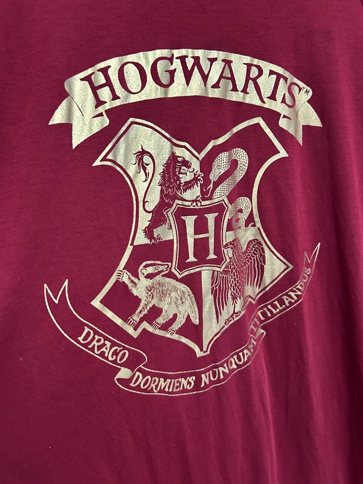 Camisón Harry Potter Hermione Rojo y Dorado Manga Larga Juniors Talla M Foto 4 de 4