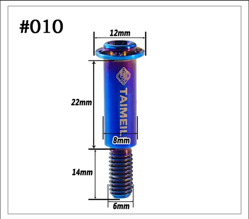 Tornillos de titanio M6 rosca Len 14 mm para bomba hidráulica de empuje de motocicleta Powerhouse - Imagen 15 de 29