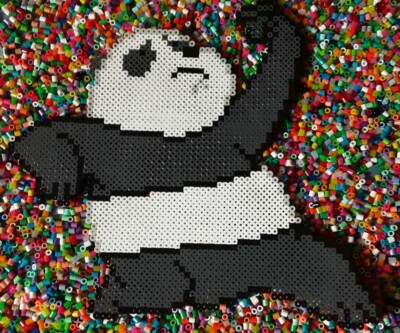Realistic Bear Perler We Bare Bears Panda Perler Bead Pixel Art