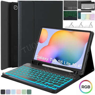 Für Samsung Galaxy Tab S6 Lite 10,4'' Hülle mit Bluetooth QWERTZ Tastatur Maus DE