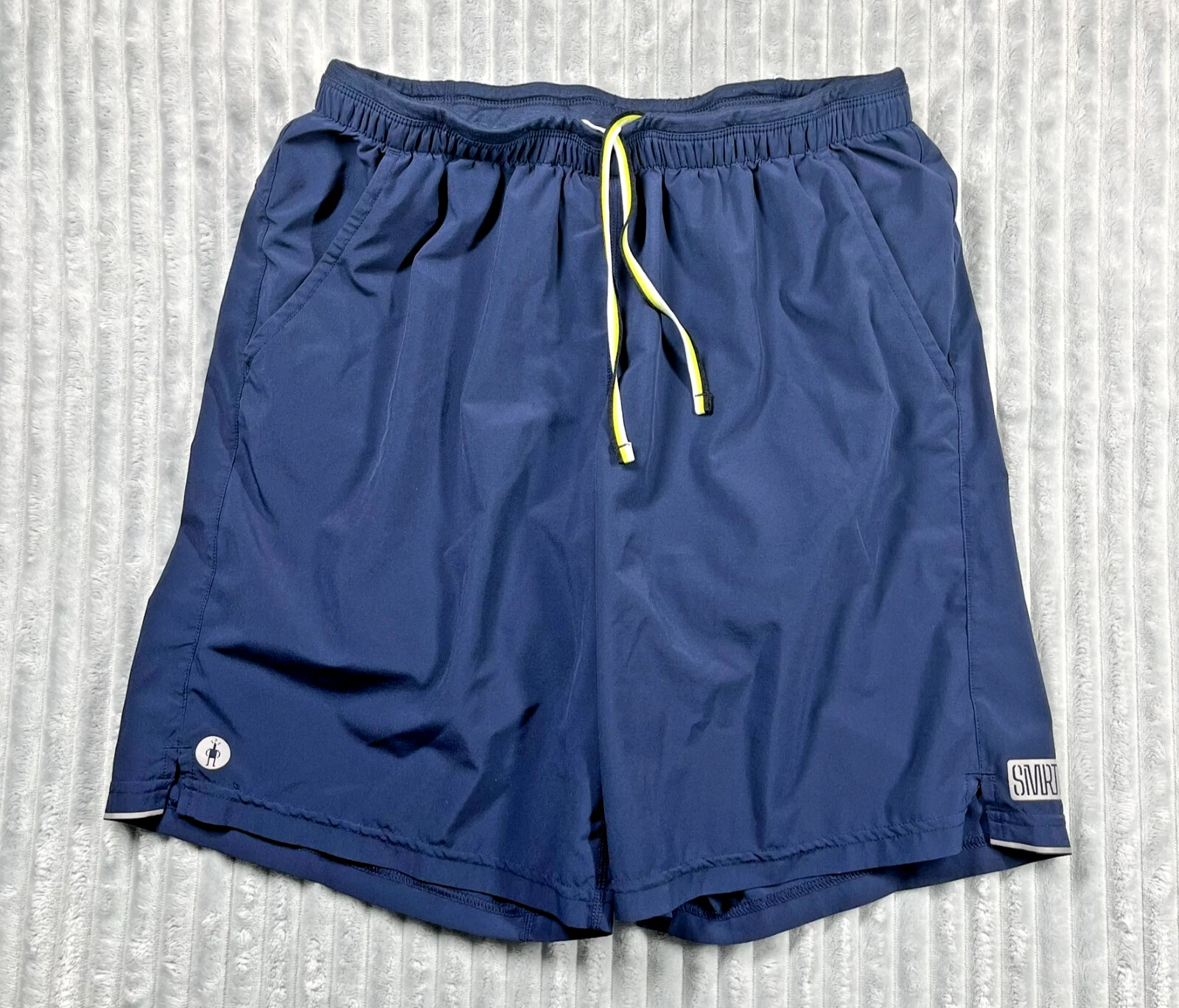 Smartwool Active Lined 8" Shorts Men's Small Training Running Athleisure Navy