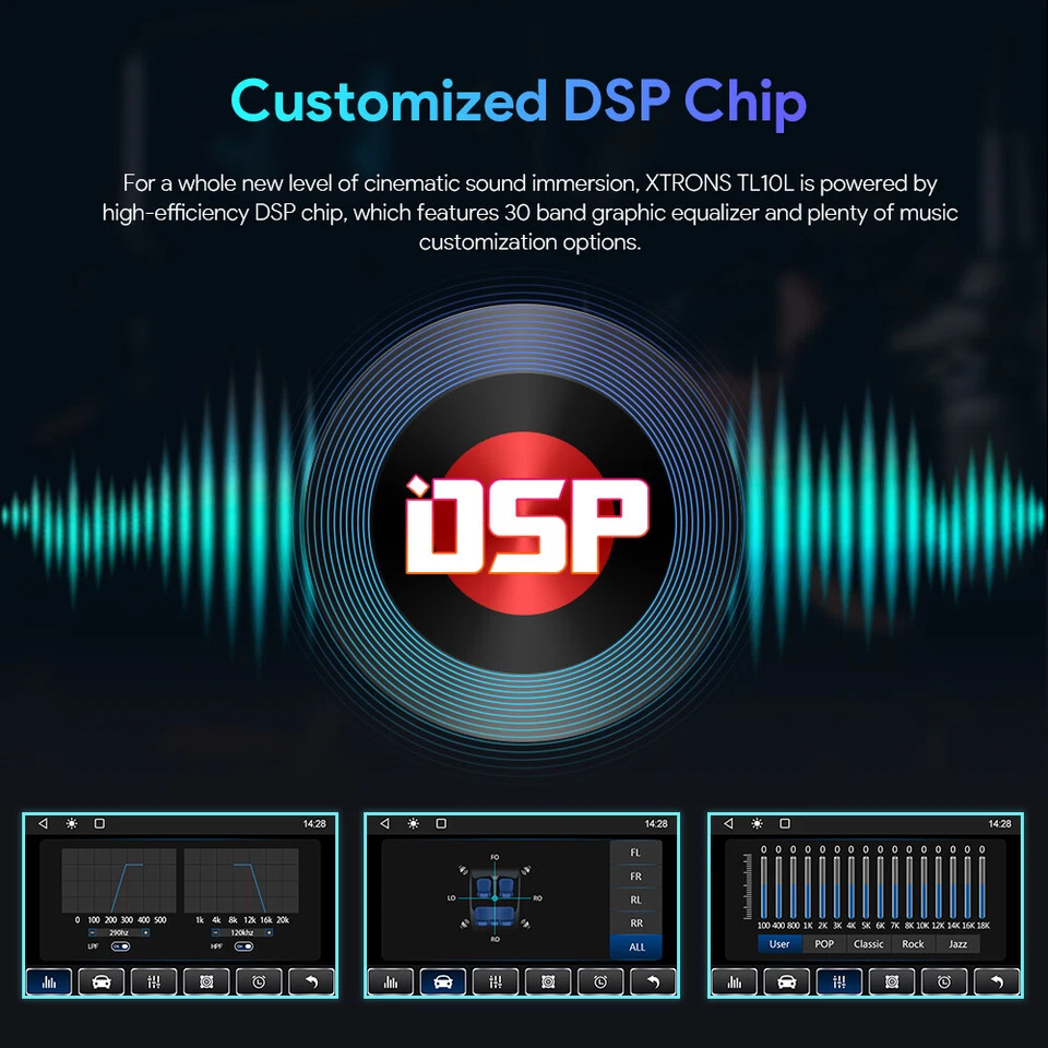 Double 2 DIN 10.1" QLED Car Stereo Radio Car Play & Android Auto DSP Head Unit  - Image 4 of 4