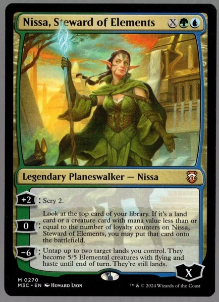 Nissa, Steward of Elements 0270 Non Foil Mythic Modern Horizons 3 MTG Near Mint