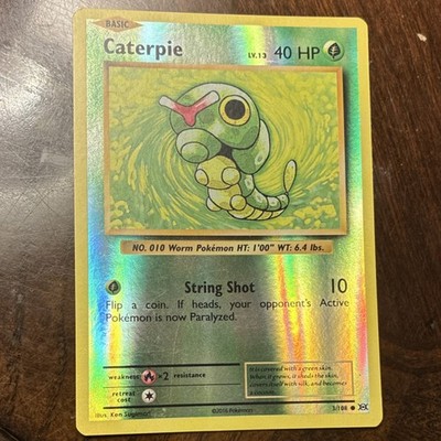Pokémon TCG Caterpie Evolutions 3/108 Reverse Holo 40 HP Common 2016