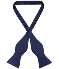 Biagio SELF TIE Bow Tie Solid NAVY BLUE Color Mens BowTie