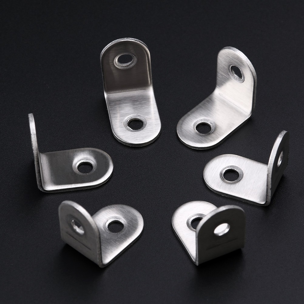 UEETEK 20Pcs 25*25*16mm Stainless Steel 90 Degree Angle Bracket