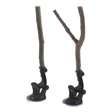 2 Pcs Parrot Sucker Stand Pole Bird Perch Platform Suction Cup Perches