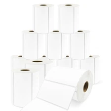 12 Rolls 4" x 2" Thermal Labels - 760 Stickers Per Roll - 4 Rolls - fits Zebr...