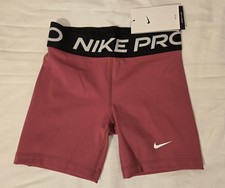 Nike Pro Dri Fit Girls Compression Shorts Sz Youth Small Purple/Pink New