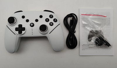 Wireless RGB Controller für Switch OLED Lite PC Bluetooth Gamepad Weiß