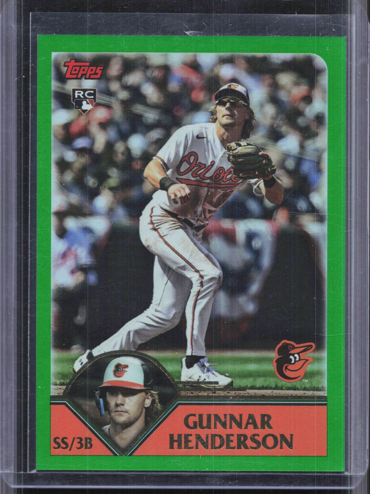 2023 Topps Archives #202 Gunnar Henderson Green Foil Rookie #/99