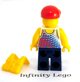 LEGO Dinghy Passenger w/ Life Jacket Minifigure City Coast Guard Patrol (60014)