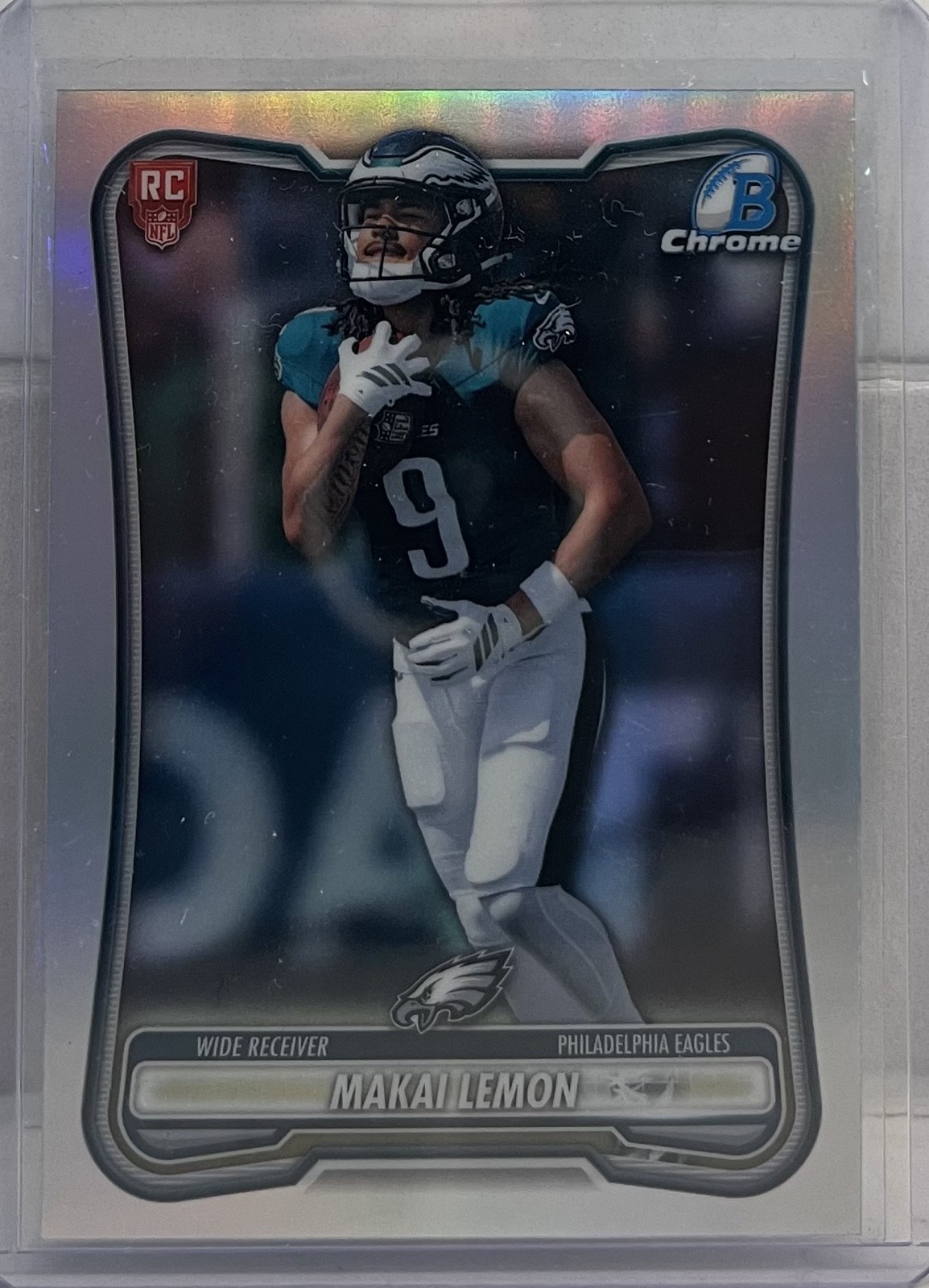 Makai Lemon 2026 Bowman Refractor Red RC Shield Variation Philadelphia Eagles
