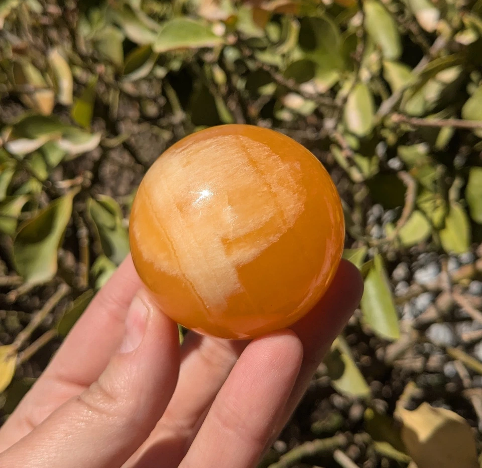 Orange Calcite Sphere 2" - Image 2 of 4