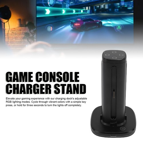 Game Console Charger Stand Fit for 2 Adjustable RGB Lighting Fast HBH - Picture 5 of 12