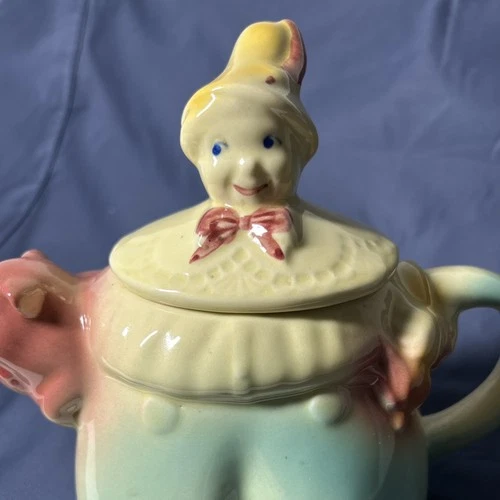 Tom The Piper’s Son Teapot Mint Condition Vintage 1940s Shawnee Pottery