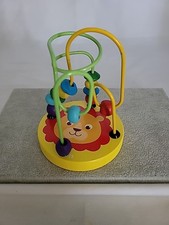 Montessori Educational Toddler Math Toy Wooden mini Beads Wire Puzzle 4.5"