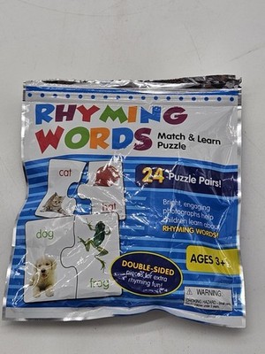 Rhyming Words Match & Learn Puzzle Game Creative Teaching Materials Age 3+ Fast