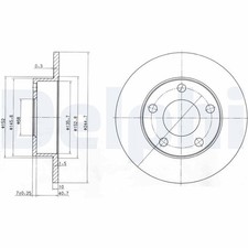 Image of x2 Rear Brake Disc Delphi BG3381 Fits Audi VW A4 Passat  Solid Oiled