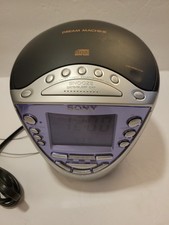 Sony ICF-CD853V Dream Machine CD Player AM/FM/WX Clock Radio Tested Works Great